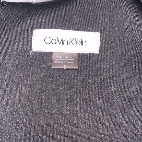 CALVIN KLIEN BLACK SLEEVELESS MIDI CAREER DRESS - Picture 5 of 6